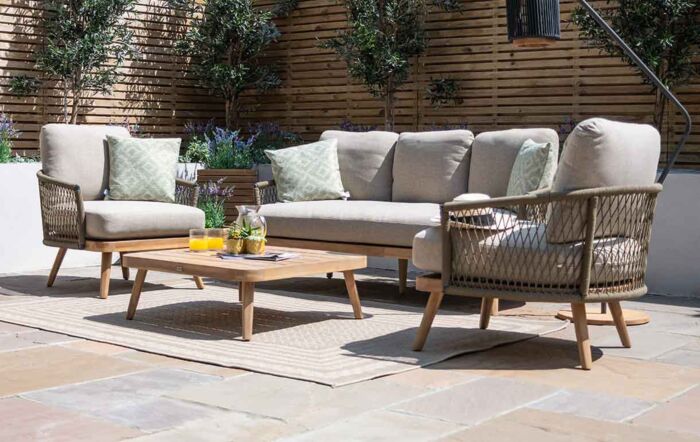 Maze Bali Rope Weave Three Seat Outdoor Sofa Set-BALI-3SLS-GR-OT