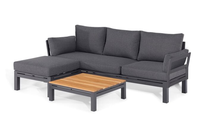 Maze Oslo Chaise Outdoor Sofa Set - Charcoal-OSL-101010 1