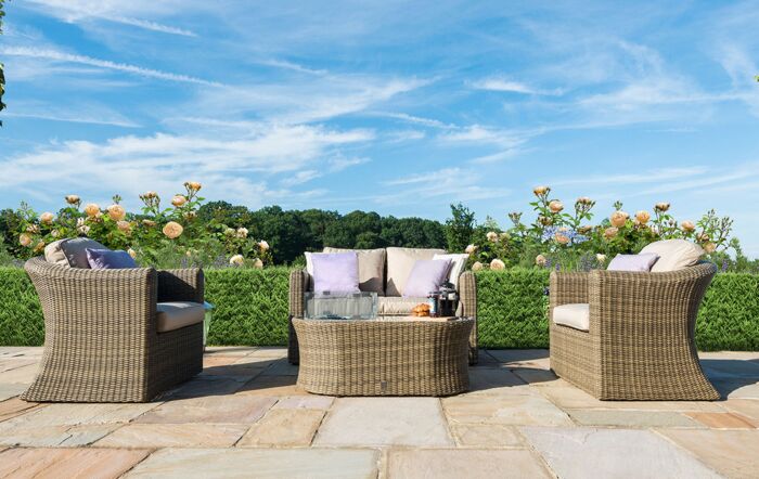 Maze Winchester 2 Seat Sofa Set with Fire Pit-WIN-202034-FP 1