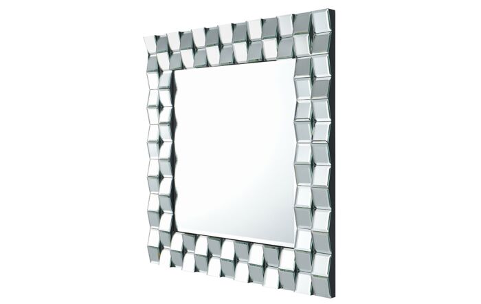 Pacific Lifestyle Mirrored Glass Tile Square Wall Mirror