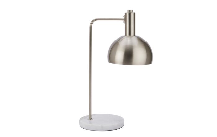 Hill Interiors Marble & Silver Industrial Adjustable Desk Lamp