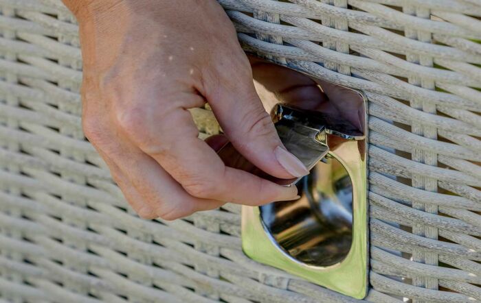 Bramblecrest Monterey Grey Reclining Chairs with Ceramic Top Table-X21WMOCC3