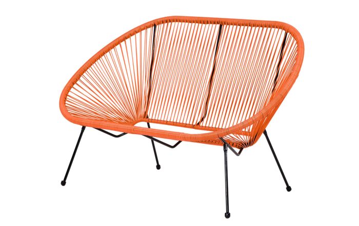 Pacific Lifestyle Orange PU Rio 4 Piece Seating Set-18-269-OR