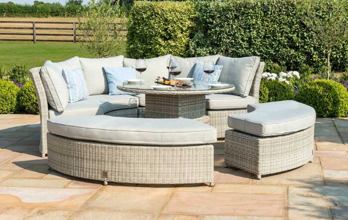 Maze Oxford Rattan Lifestyle Sofa Suite with Rising Table-OXF-207052