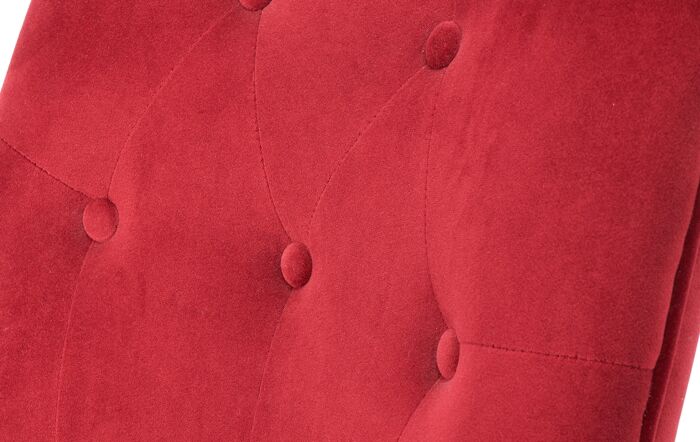 Pacific Lifestyle Antoinette Red Velvet Armed Dining Chair Walnut Effect Legs-15-284-RE