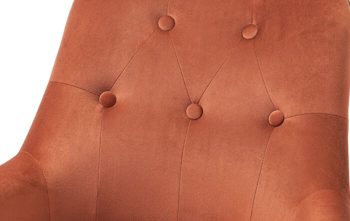 Pacific Lifestyle Antoinette Tobacco Velvet Armed Dining Chair Walnut Effect Legs-15-284-TO