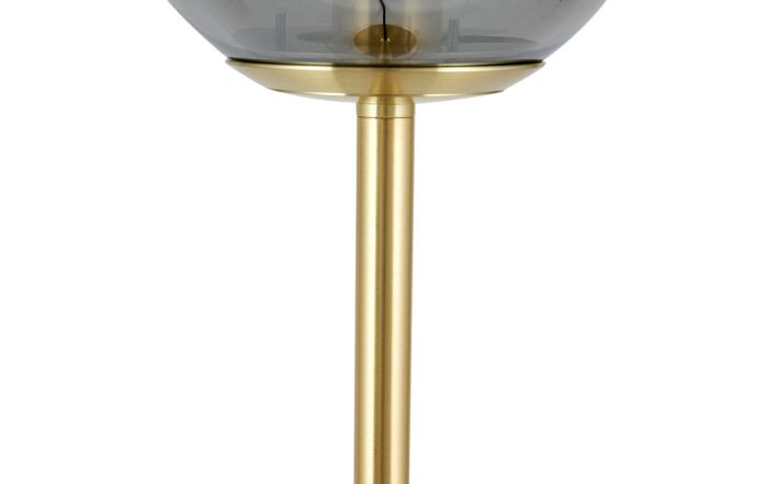 Pacific Lifestyle Arabella Smoked Glass Orb And Gold Metal Table Lamp-30-900-C
