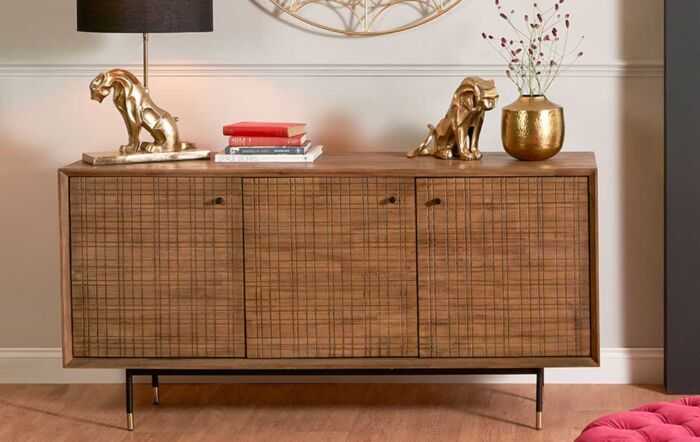 Pacific Lifestyle Arte Acacia Wood 3 Door Sideboard-76-497