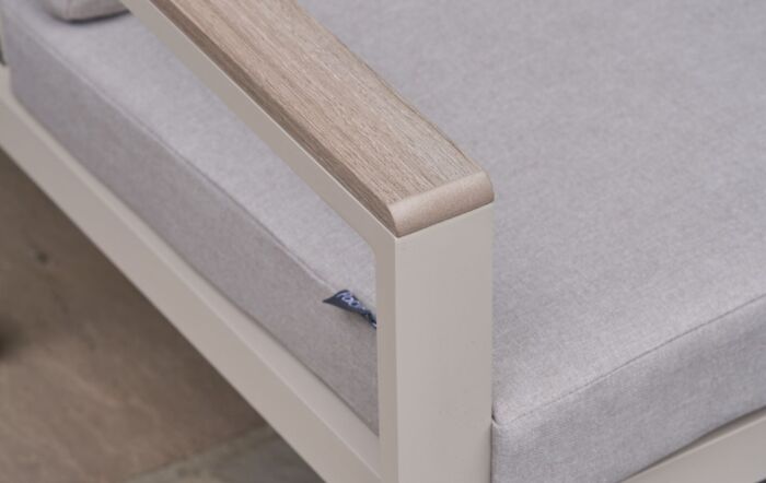 Pacific Lifestyle Aruba Garden Corner Sofa & Wooden Table Set - Latte-18-M-015 1