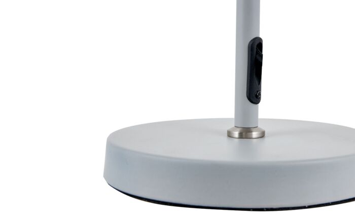 Pacific Lifestyle Blair Smoked Glass Ball And Grey Metal Table Lamp-30-898-C 1