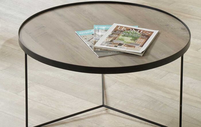 Pacific Lifestyle Brookfield Brown Wood Veneer Coffee Table-76-476