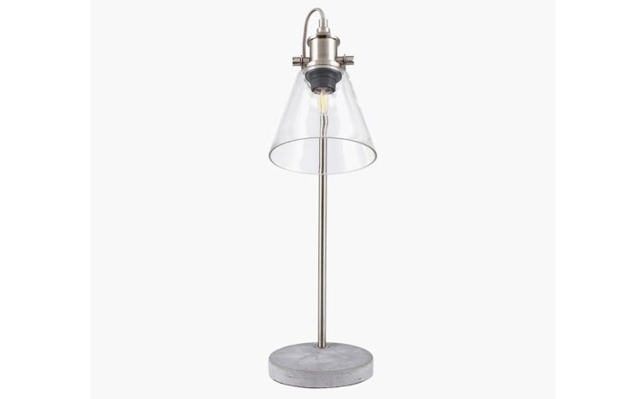 Pacific Lifestyle Chaplin Concrete And Brushed Chrome Table Lamp-30-854-C
