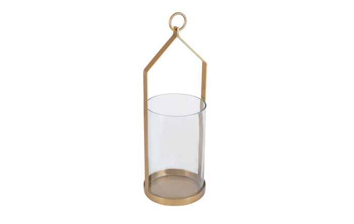 Pacific Lifestyle Clear Glass And Brass Metal Large Hurricane-70-617-L