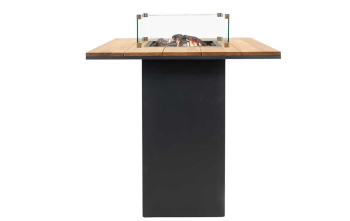 Pacific Lifestyle Cosiloft 100 Fire Pit Bar Table Black and Teak-18-530-BK-TK 1