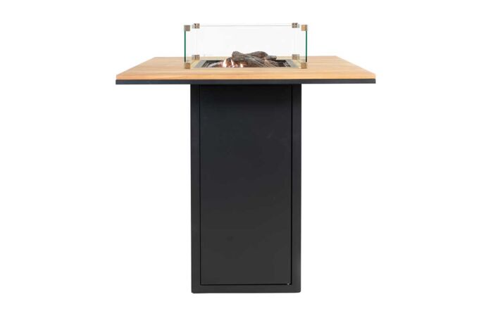 Pacific Lifestyle Cosiloft 100 Fire Pit Bar Table Black and Teak-18-530-BK-TK