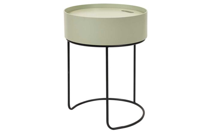 Pacific Lifestyle Hugo Sage Green Wood And Black Metal Storage Table-76-532-SAG