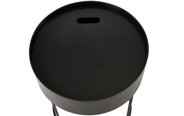 Pacific Lifestyle Hugo Black Wood And Black Metal Storage Table-76-532-BK