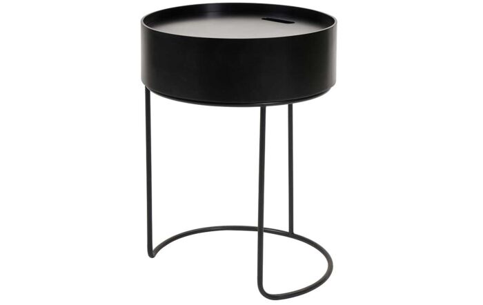 Pacific Lifestyle Hugo Black Wood And Black Metal Storage Table