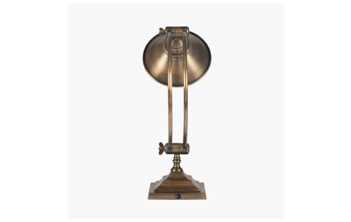 Pacific Lifestyle Kensington Antique Brass Metal Archedarm Task Table Lamp-30-474-C