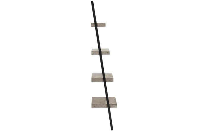 Pacific Lifestyle Jersey Concrete Effect Wood and Black Iron Four Shelf Unit-76-542