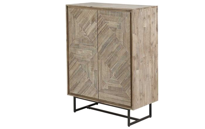 Pacific Lifestyle Marca Acacia Wood Two Door Bar Cabinet