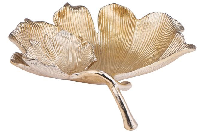 Pacific Lifestyle Gold Metal Dual Gingko Leaf Bowl-70-660