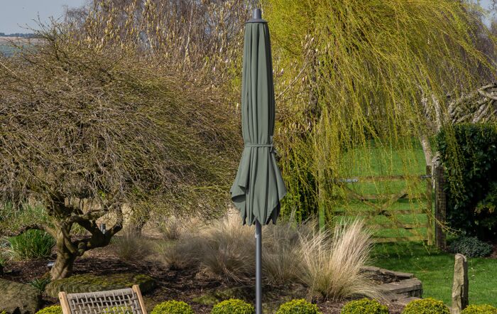 Pacific Lifestyle Riva 3m Round Parasol with Base - Olive-18-119-OL 18-123
