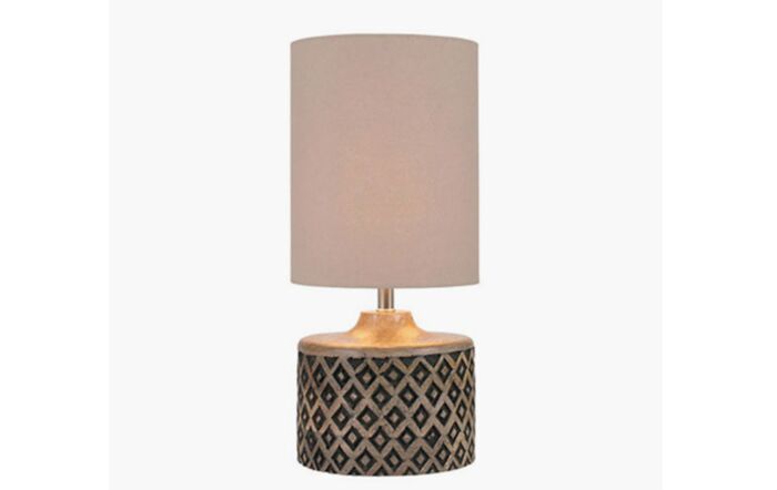 Pacific Lifestyle Orissa Short Wooden Diamond Table Lamp-30-525-C