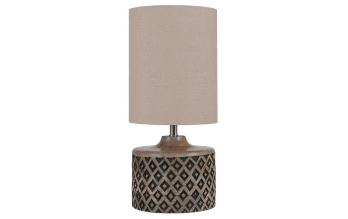 Pacific Lifestyle Orissa Short Wooden Diamond Table Lamp-30-525-C