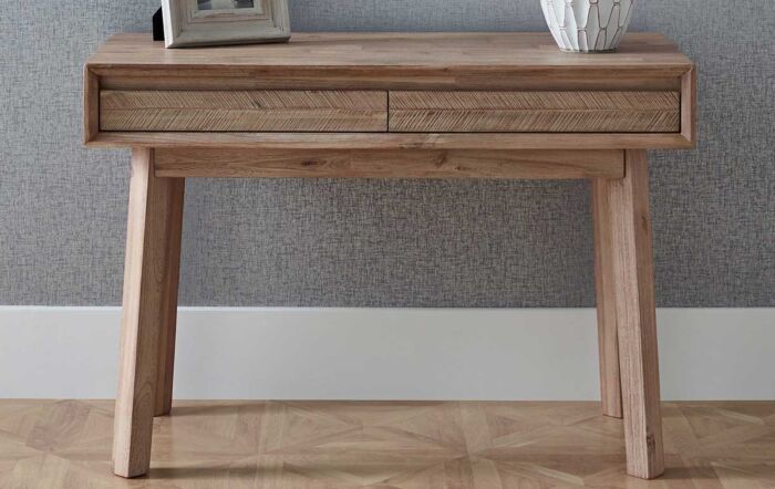 Pacific Lifestyle Kalmar Sand Wash Acacia Wood 2 Drawer Desk