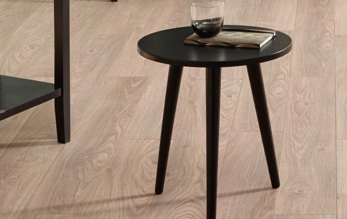 Pacific Lifestyle Chelmsford Satin Black Pine Wood Round Side Table-76-360-SB 1