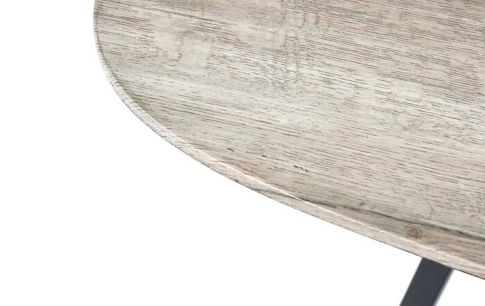 Pacific Lifestyle Ukiah Grey Oak Veneer And Black Metal Console Table-76-474