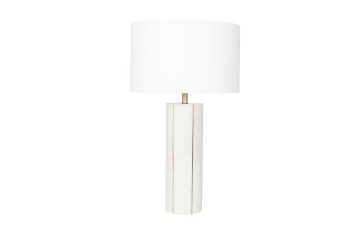 Pacific Lifestyle Venetia White Marble And Gold Metal Tall Table Lamp-30-598-C