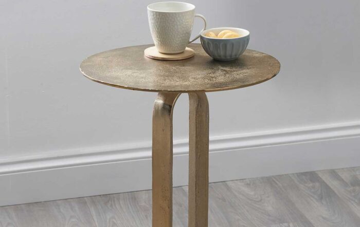 Pacific Lifestyle Zeneta Shiny Gold Metal Table-76-555-GO