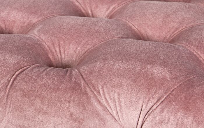 Pacific Lifestyle Seraphina Blush Pink Velvet Buttoned Rectangular Ottoman-15-294-BP