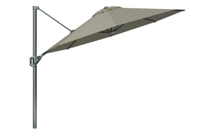 Pacific Lifestyle Voyager T1 3m Round Taupe Parasol with 90kg Granite Base-18-303-TA