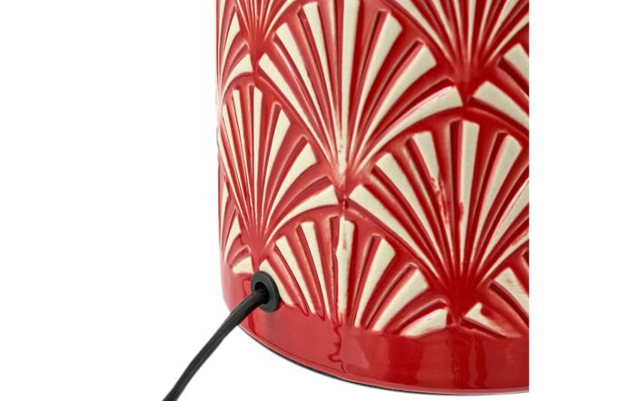 Pacific Lifestyle Poiret Red Art Deco Detail Ceramic Table Lamp-30-805-C