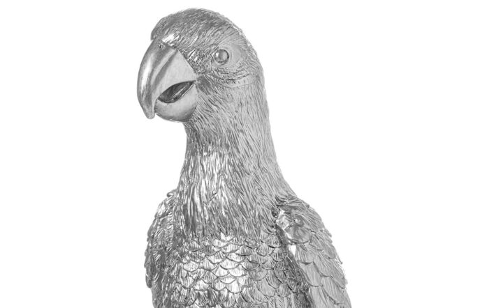 Hill Interiors Percy The Parrot Silver Table Lamp Without Shade-21664