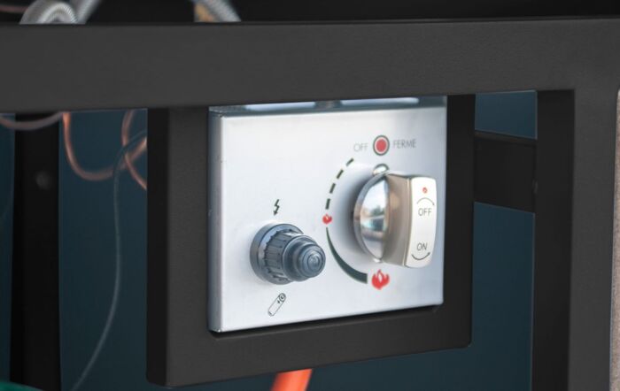 Maze Pulse 3 Seat Sofa Set With Firepit Table - Oatmeal-FB-PUL-3SD-FPT-OT