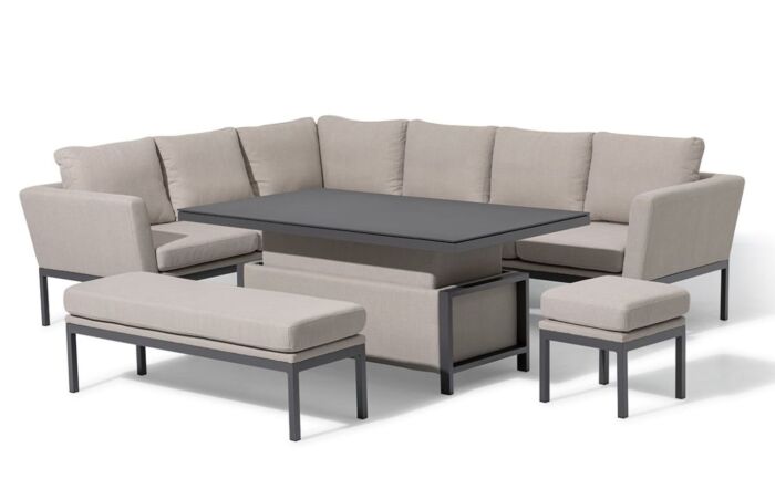 Maze Pulse Rectangular Corner Dining Set With Rising Table-FB-PUL-RCD-OT