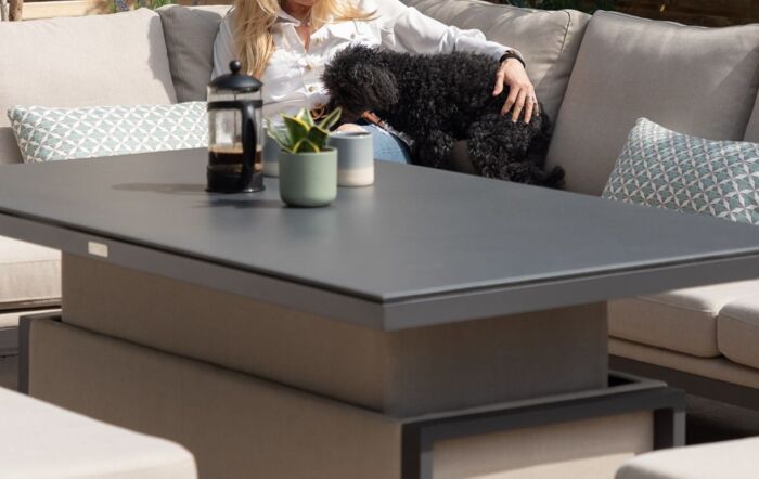 Maze Pulse Rectangular Corner Dining Set With Rising Table-FB-PUL-RCD-OT