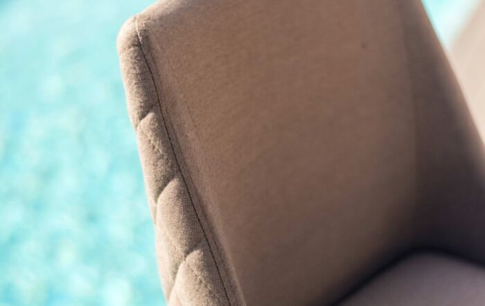 Maze Outdoor Fabric Regal 4 Seat Round Bar Set - Oatmeal-FB-BAR-REG-4SRD-SS-OT