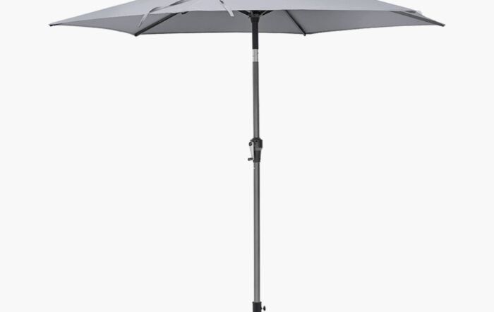 Pacific Lifestyle Riva 2.5m Round Luna Grey Parasol & 25kg Base-18-118-LG & 18-205-25