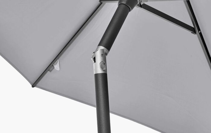 Pacific Lifestyle Riva 2.5m Round Luna Grey Parasol & 25kg Base-18-118-LG & 18-205-25