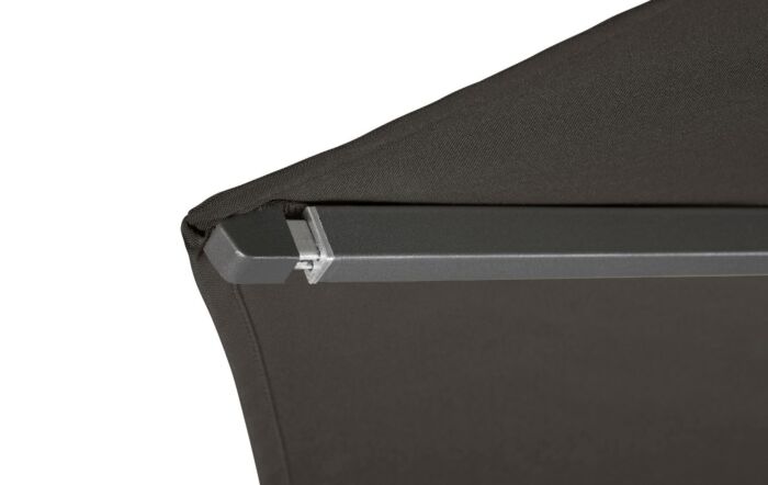 Pacific Lifestyle Riva Premium 3mt Faded Black Parasol & 40kg Wheeled Base-18-186-FB & 18-123