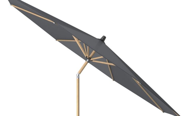 Pacific Lifestyle Riva 3m Teak Anthracite Parasol With 40kg Wheeled Base-18-192-GY-18-123