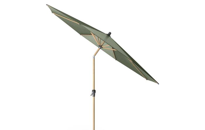 Pacific Lifestyle Riva Teak 3m Round Centre Pole Parasol - Olive Green-18-192-OL