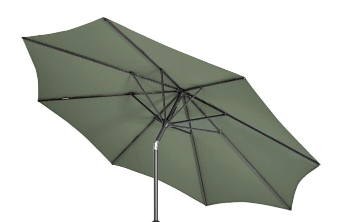Pacific Lifestyle Riva 3m Olive Parasol With 40kg Ceramica Wheeled Base-18-119-OL-18-300-SA