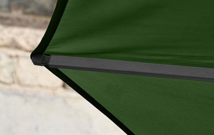 Pacific Lifestyle Riva 2.5m Olive Parasol With 40kg Ceramica Sandstone Wheeled Base-18-118-OL-18-300-SA