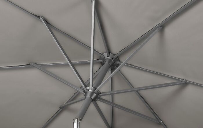 Pacific Lifestyle Riva Premium Round 3m Manhattan Parasol & 25kg Concrete Base-18-186-MH & 18-205-25
